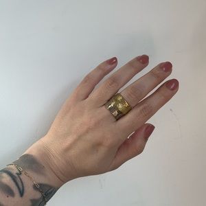 silpada ring ‘rain or shine’ silver + brass